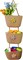 3-Tier Wall Hanging Baskets - Over the Door Cotton Rope Organizer, Decorative Storage Basket for Bedroom, Living Room, Kitchen, Entryway, Easter & Christmas (Brown Flower)